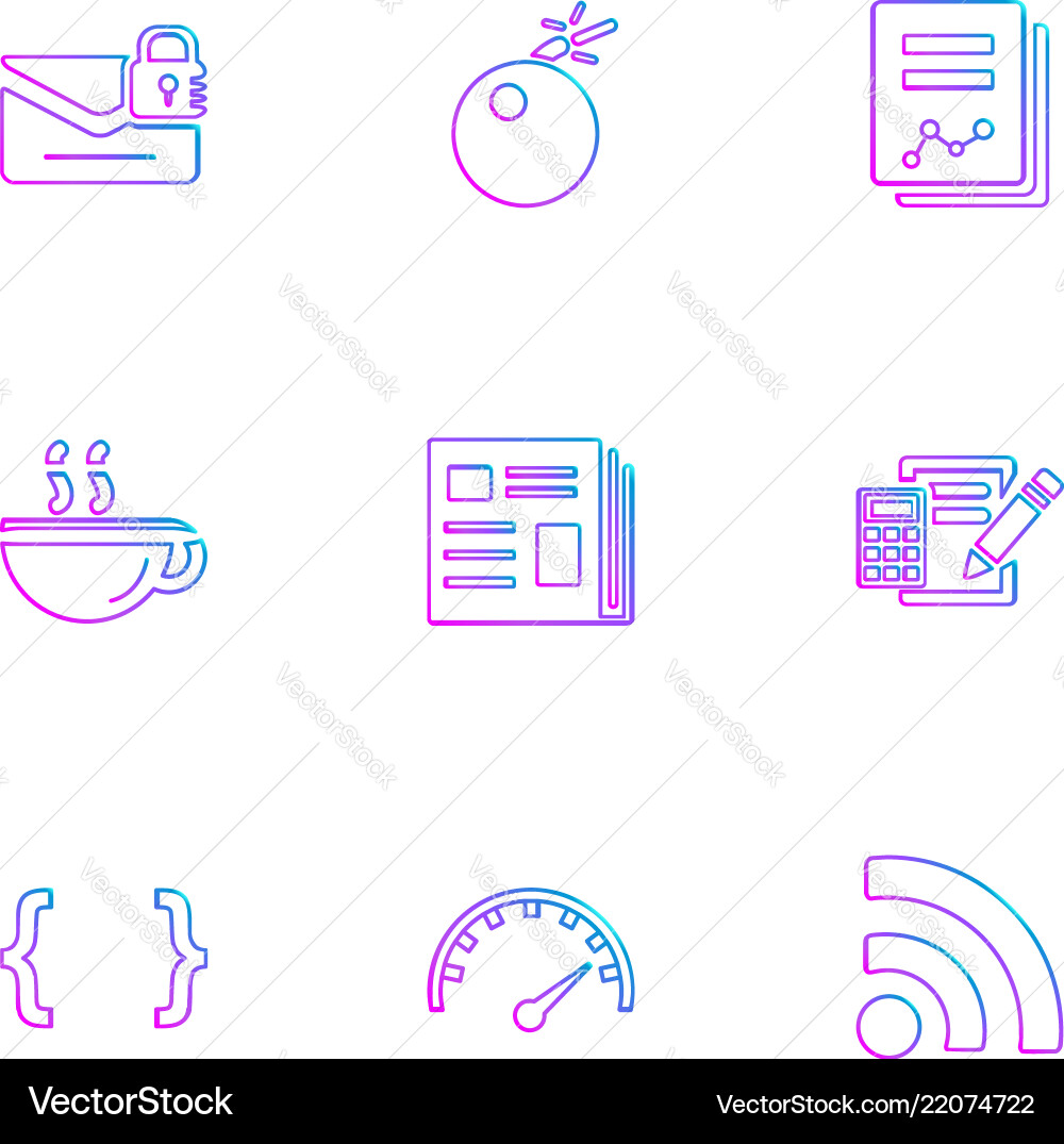 Document sound multimedia user interface vector image