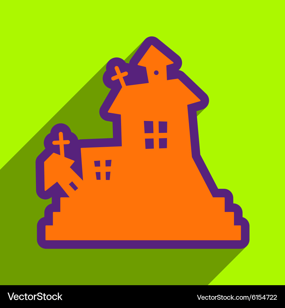 Flat with shadow icon and mobile application vector image