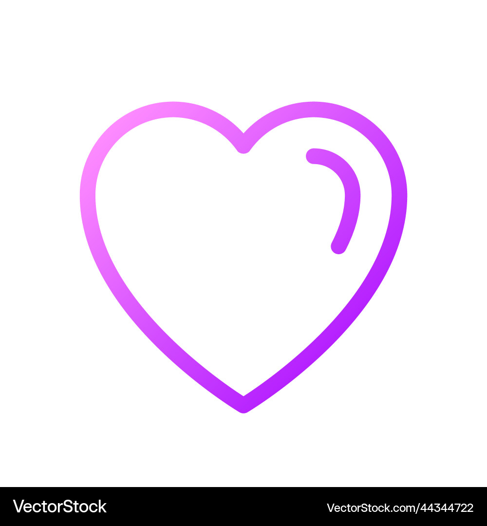Heart pixel perfect gradient linear ui icon Heart pixel perfect gradient linear ui icon vector image