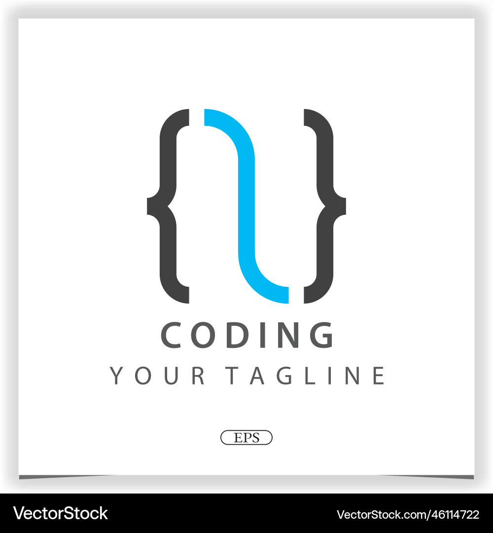 Letter n coding or programmer logo premium Letter n coding or programmer logo premium vector image