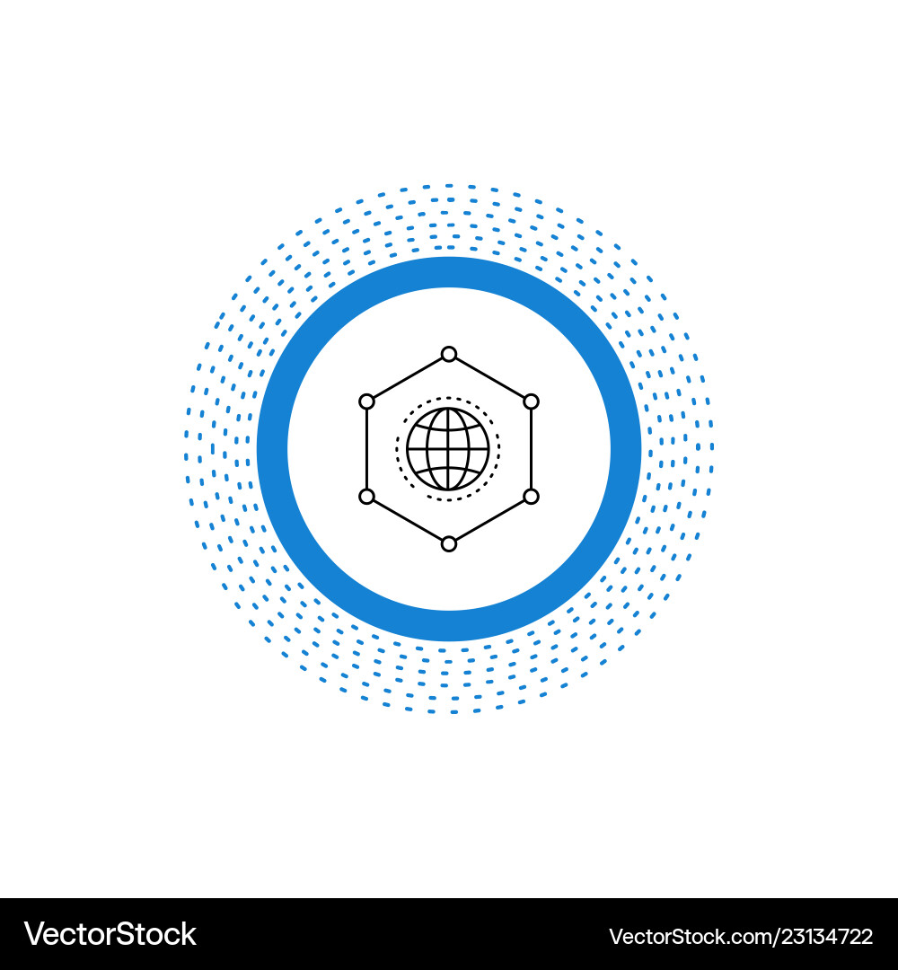 Network global data connection business line icon Network global data connection business line icon Vector Image