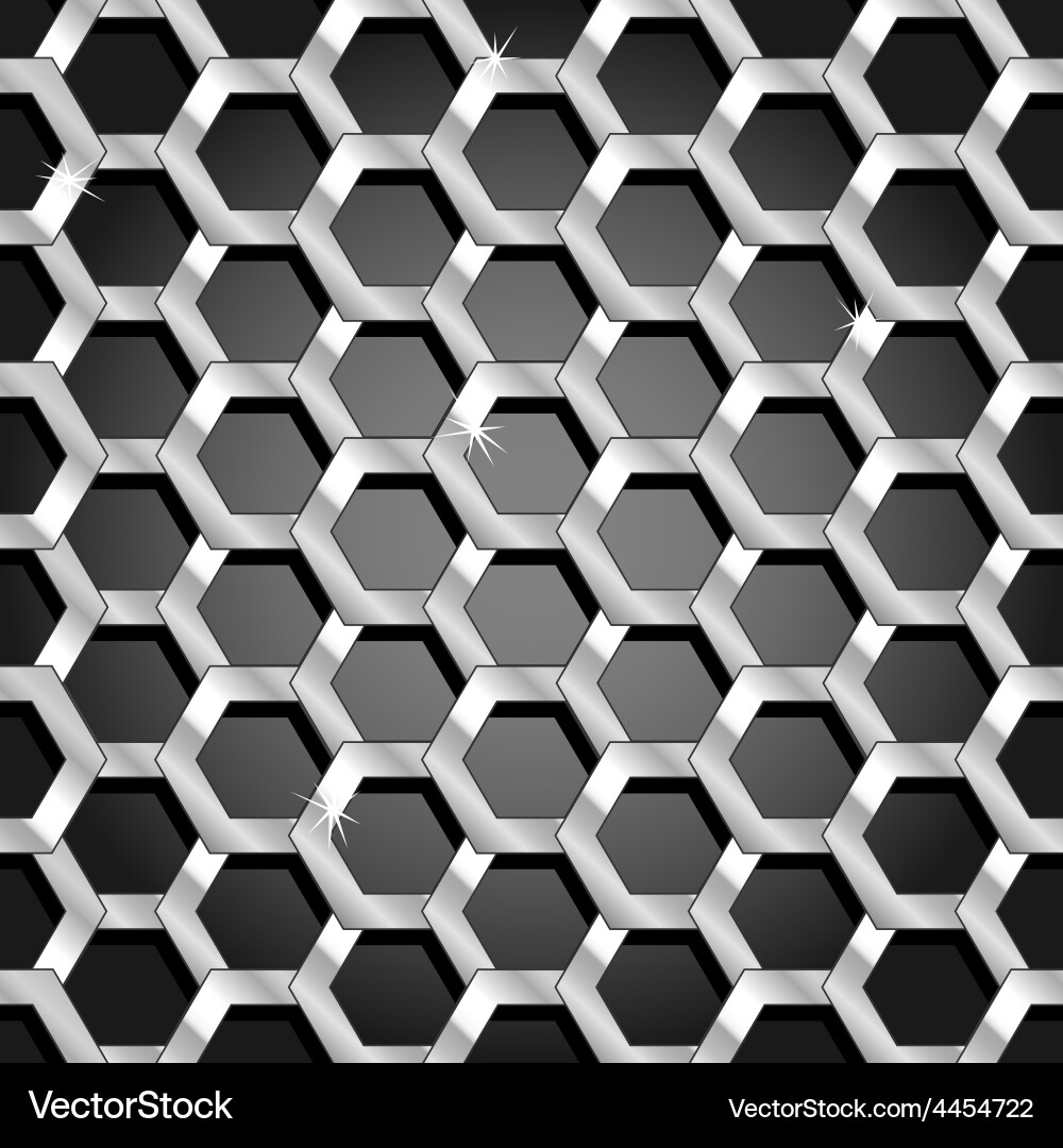 Seamless honeycomb pattern over black gradient Vector Image