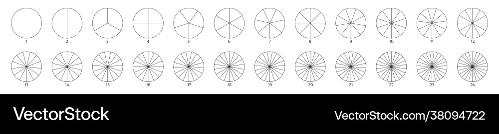 Segmented Circle Graph vector image