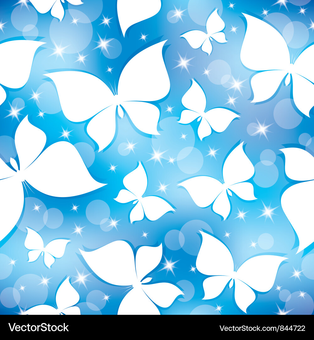 Sparkling Butterfly Pattern vector image