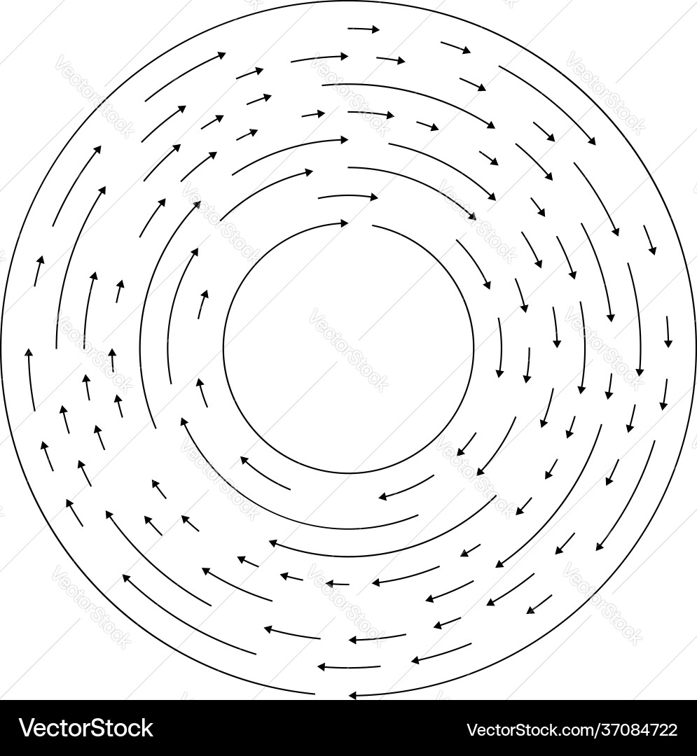 Spinning circular circle arrows element Spinning circular circle arrows element vector image