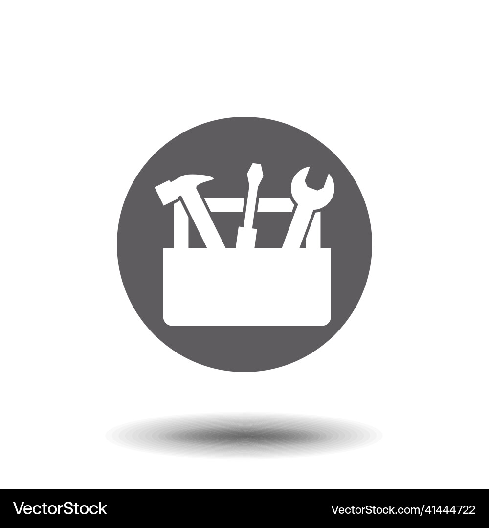 Tools box icon concept web buttons flat design Tools box icon concept web buttons flat design Vector Image