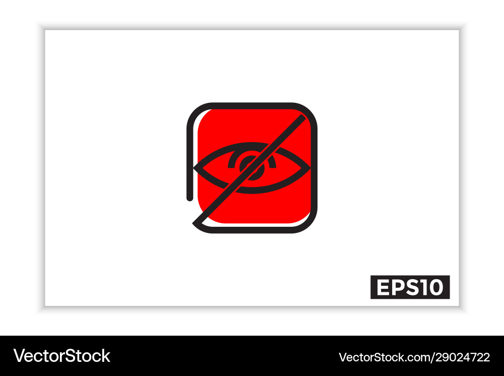 Visible and invisible icons hide Visible and invisible icons hide vector image