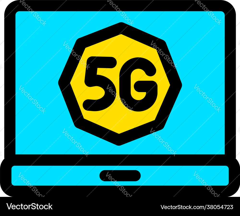 5g color icon in simple style 5g color icon in simple style vector image