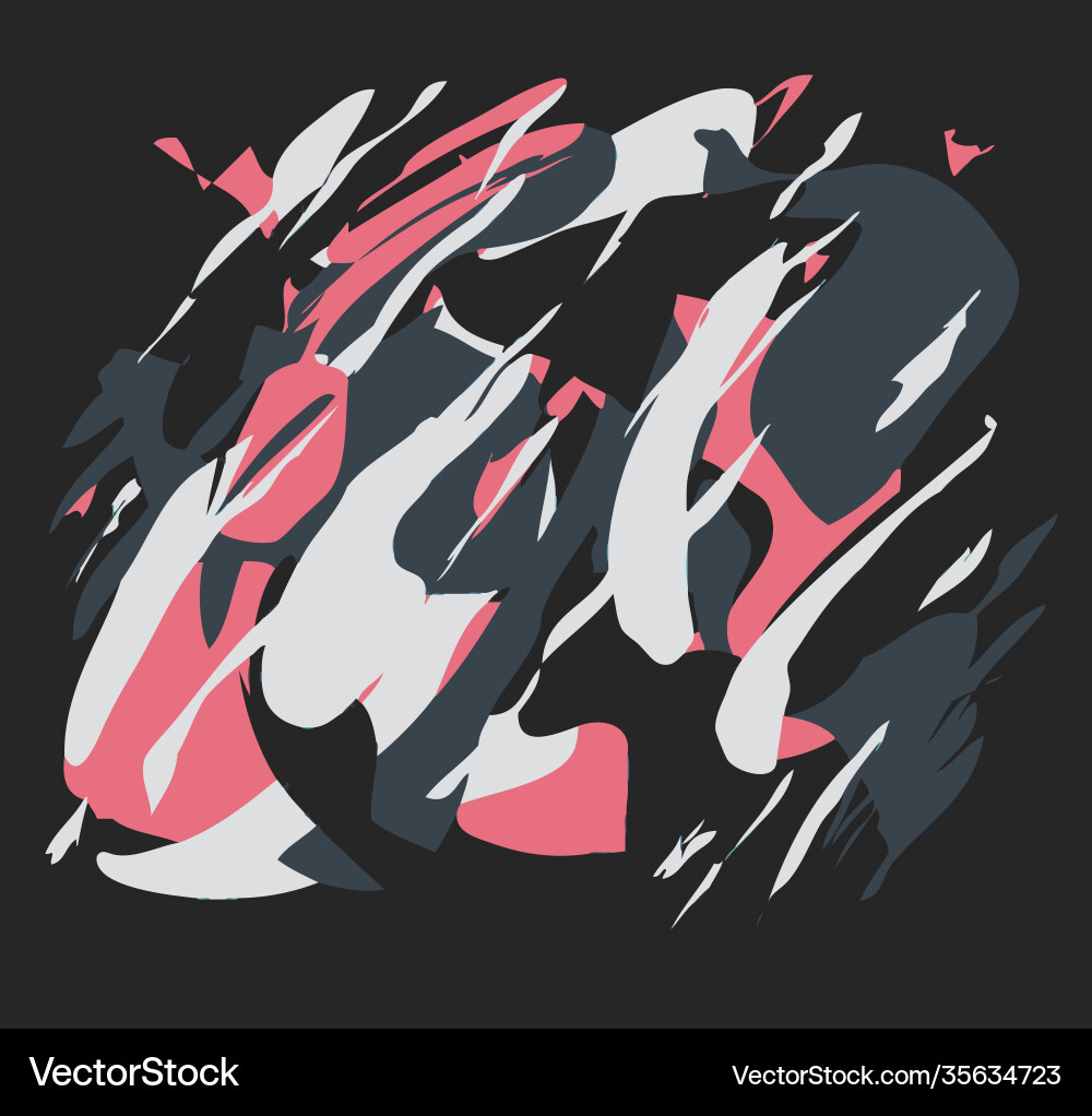 Abstract strokes with harmonious color Vector Image