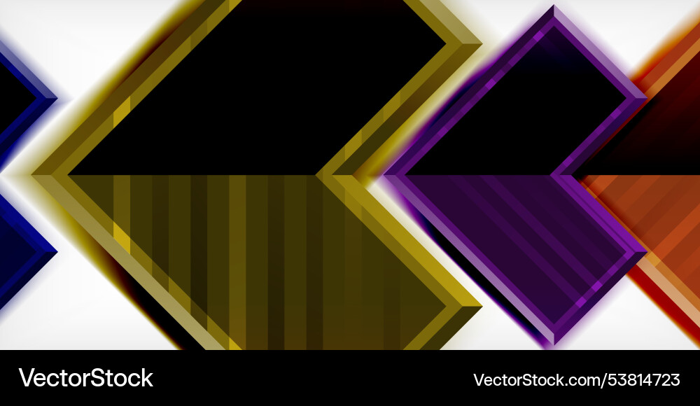 Arrow symbols created with 3d effects and line Vector Image