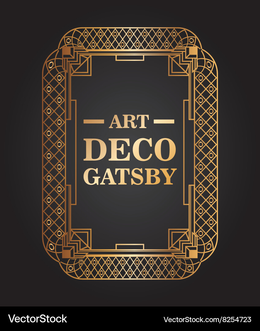 Art deco element gatsby design Vector Image