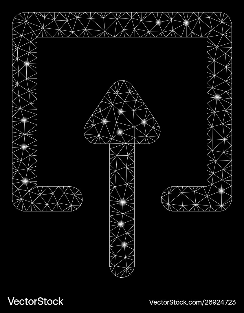 Bright mesh wire frame upload with flare spots Bright mesh wire frame upload with flare spots vector image