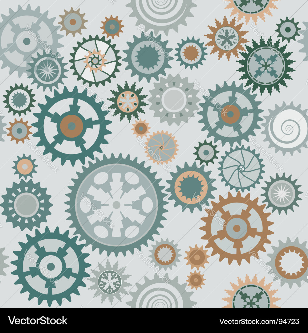 Clockwork Gears Pattern Vector Image