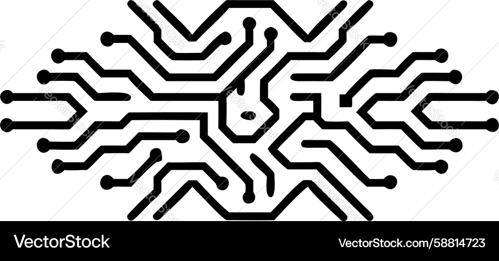 Complex abstract circuit board pattern high-tech Vector Image