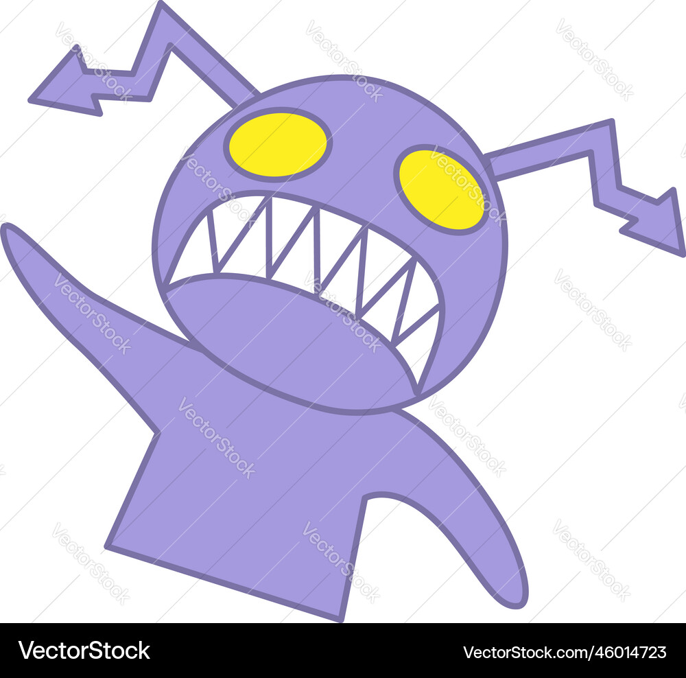 Cute image of inactive caries Vector Image