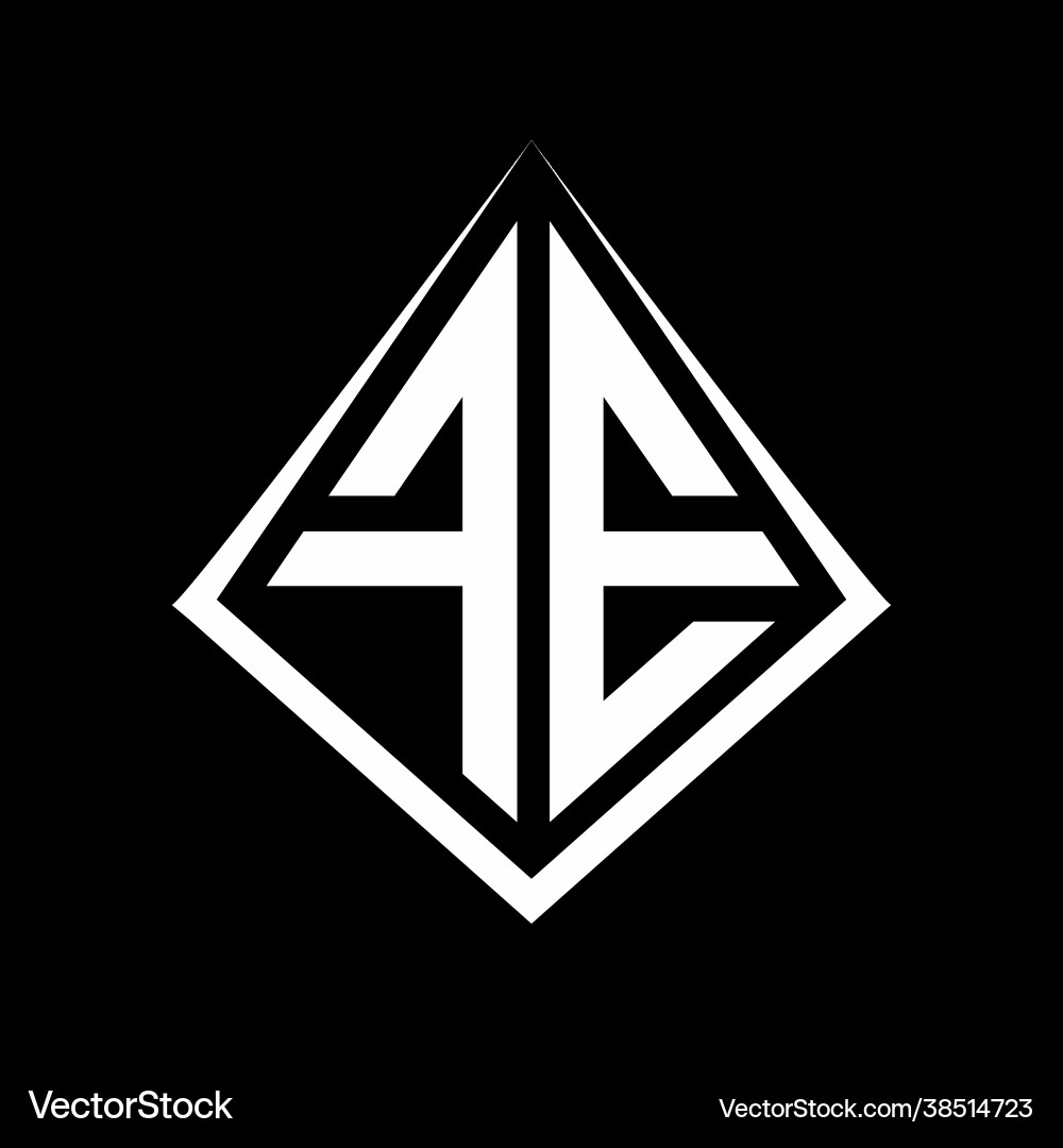 Fe logo letters monogram with prisma shape design Vector Image