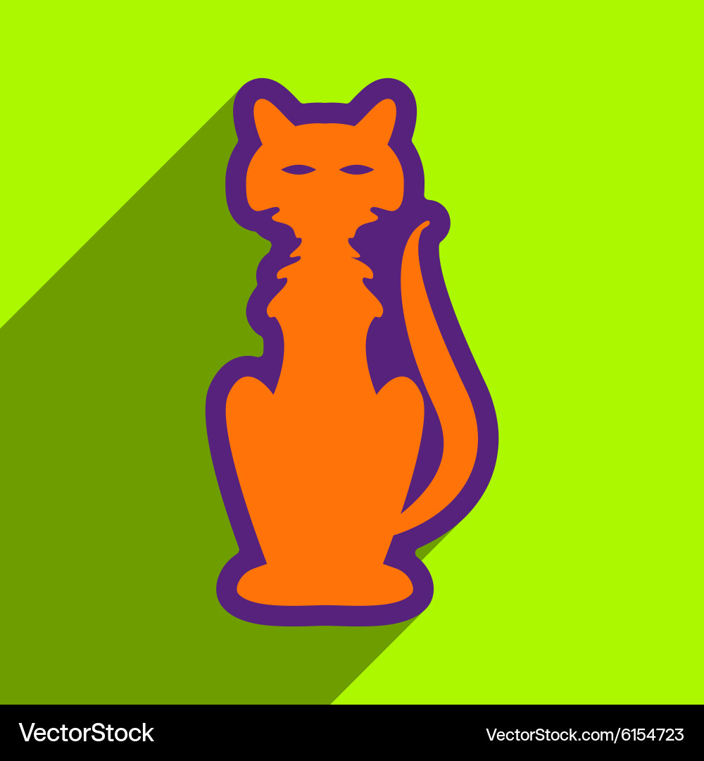 Flat with shadow icon and mobile application Vector Image