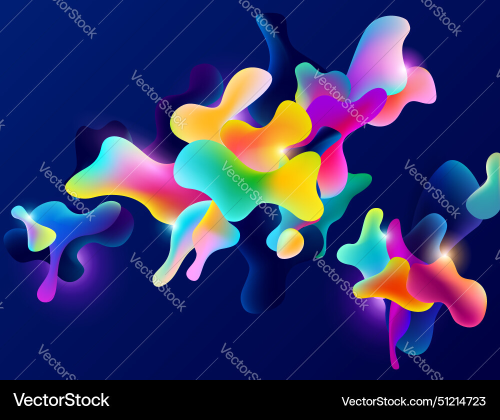 Fluid colorful bubbles abstract background Fluid colorful bubbles abstract background vector image