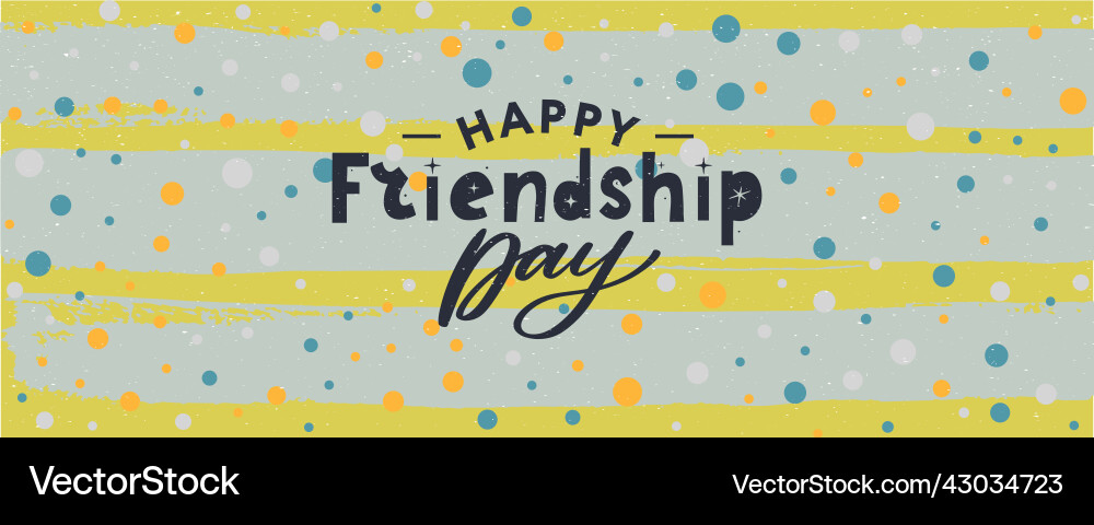 Friendship day with text and elements Vector Image