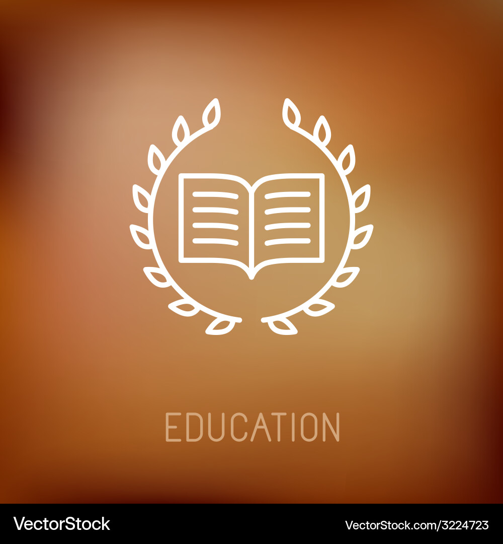 Line book icon Royalty Free Vector Image - VectorStock