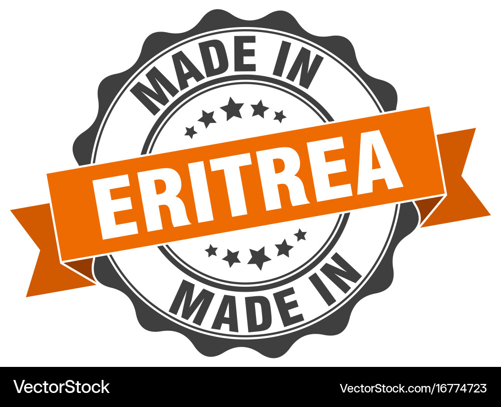 Made in eritrea round seal Vector Image