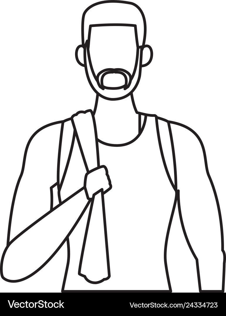 Man working out Vector Image
