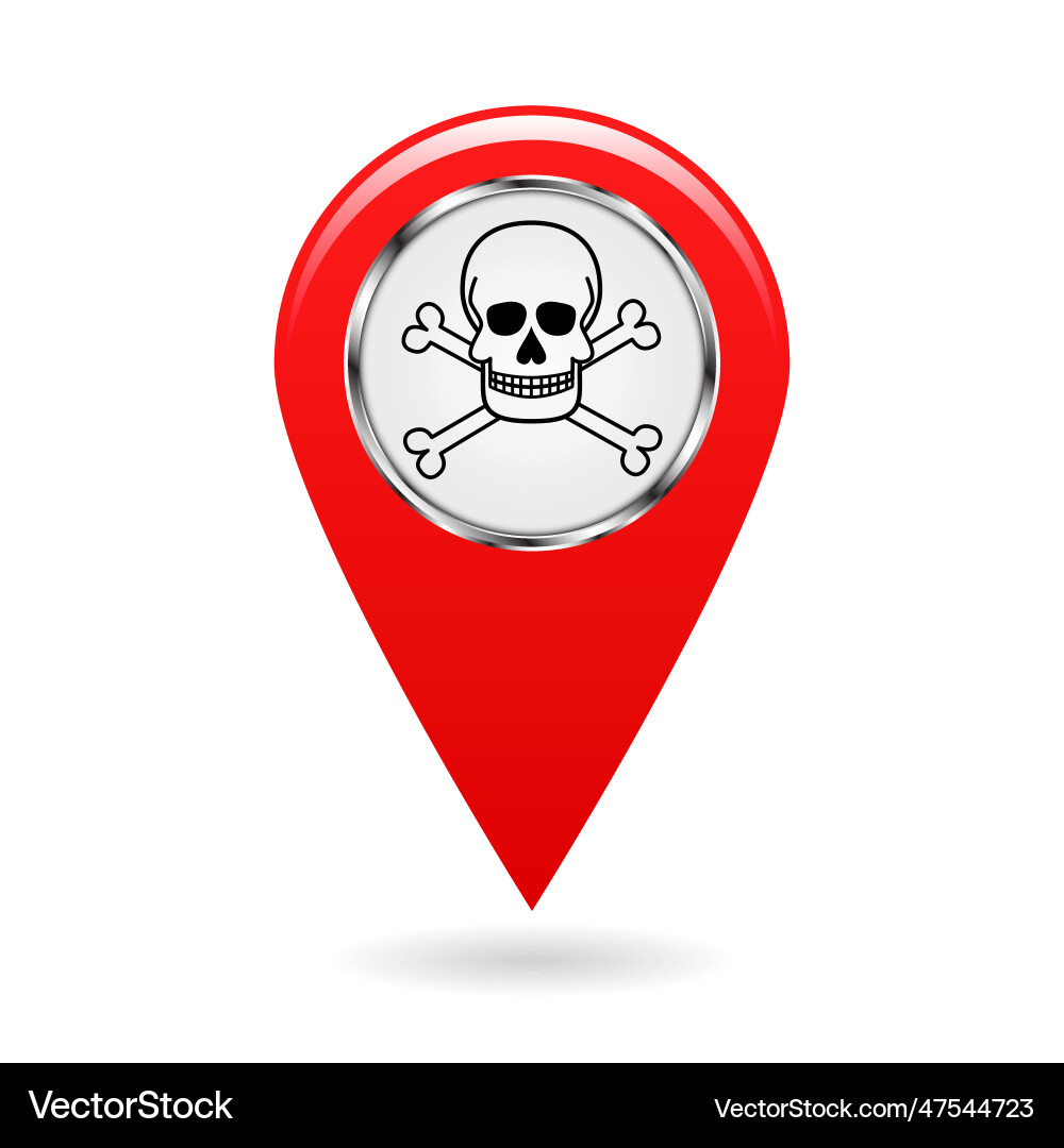 Map pointer index of poisonous substances Map pointer index of poisonous substances vector image