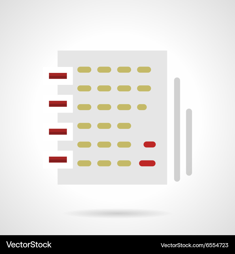 Notebook with article flat color icon Vector Image