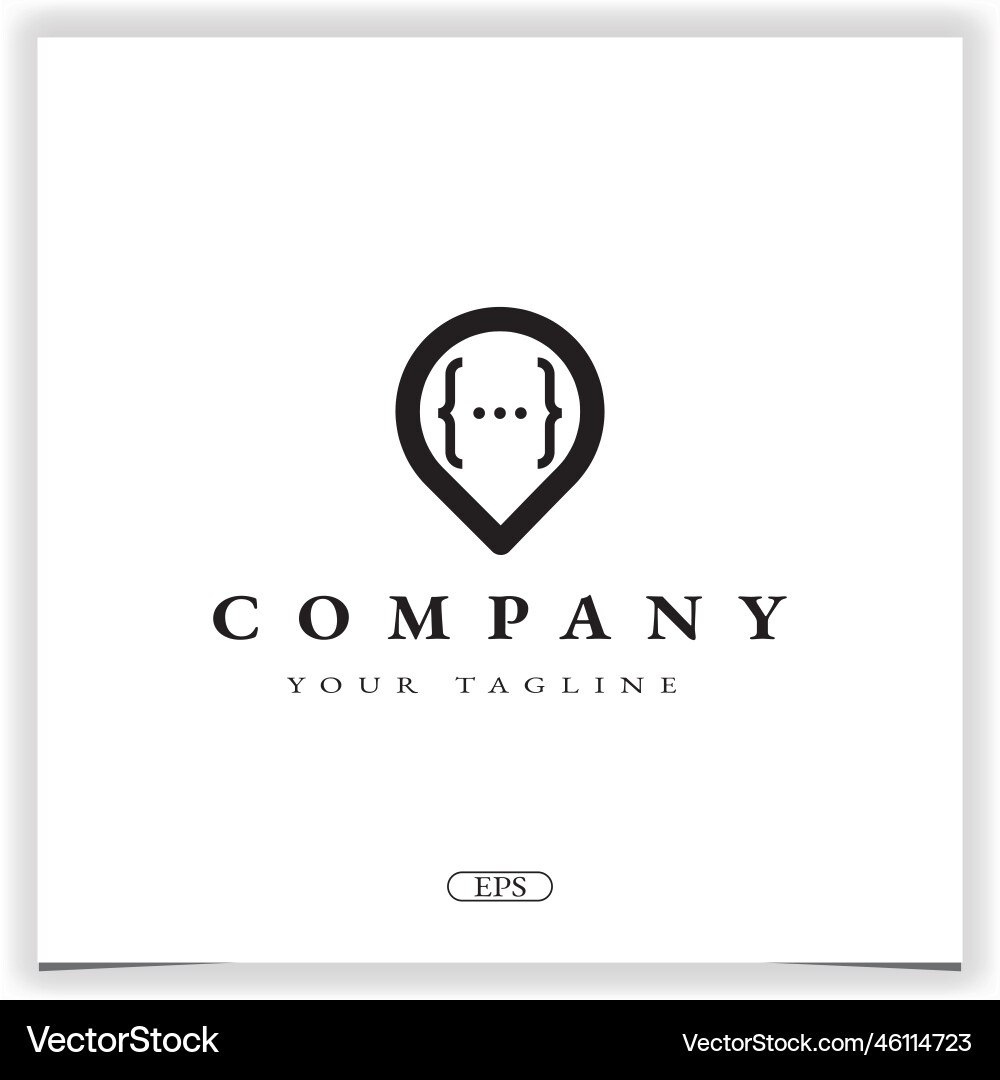 Pin coding or programmer logo premium elegant Pin coding or programmer logo premium elegant vector image