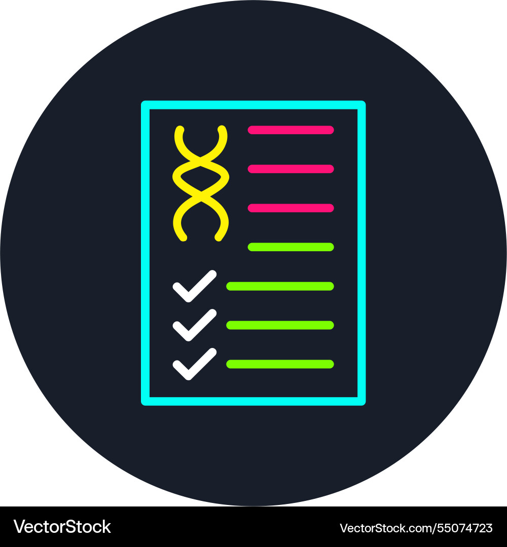 Report line multi color icon vector image