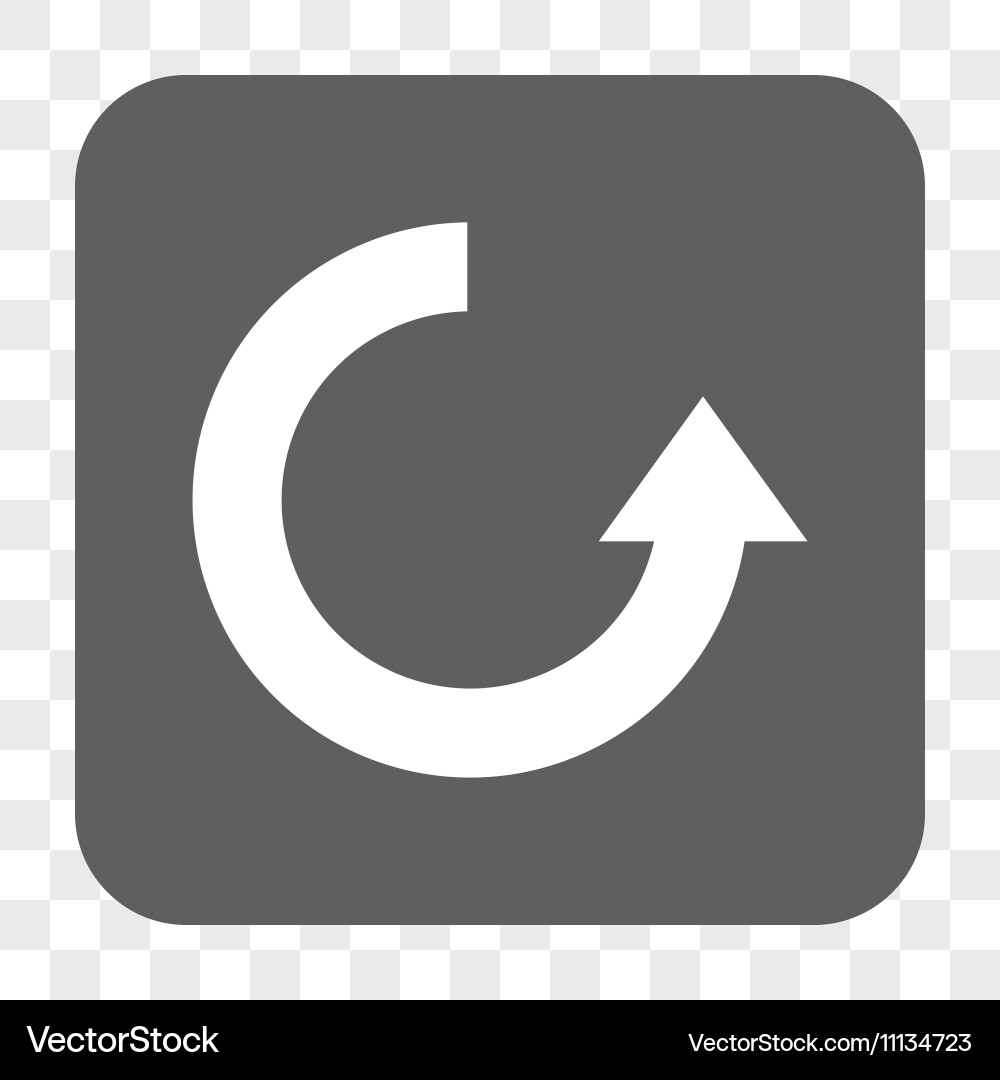 Rotate up rounded square button vector image