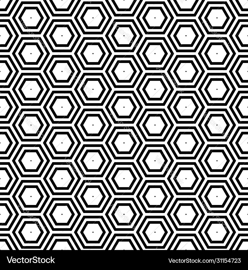 Seamless hexagons pattern vector image