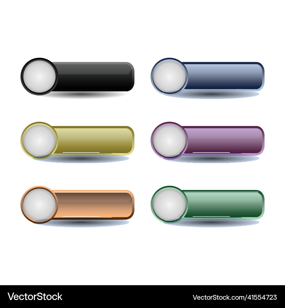 Set of website buttons vector image