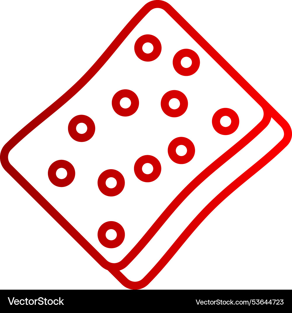 Sponge line gradient icon Vector Image