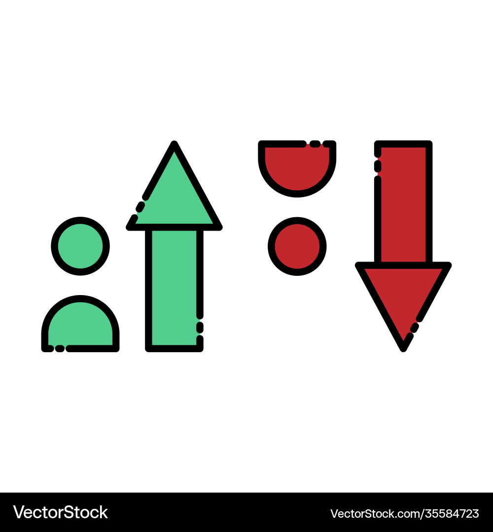 Substitution lineal color icon simple mobile Vector Image