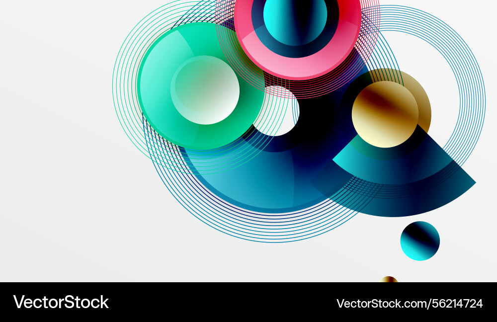 Abstract composition featuring overlapping Abstract composition featuring overlapping Vector Image