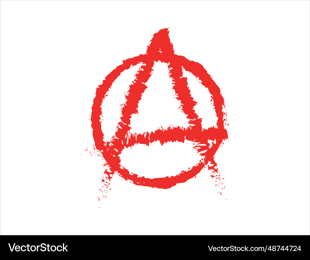 Anarchy symbol silhouette art vector image