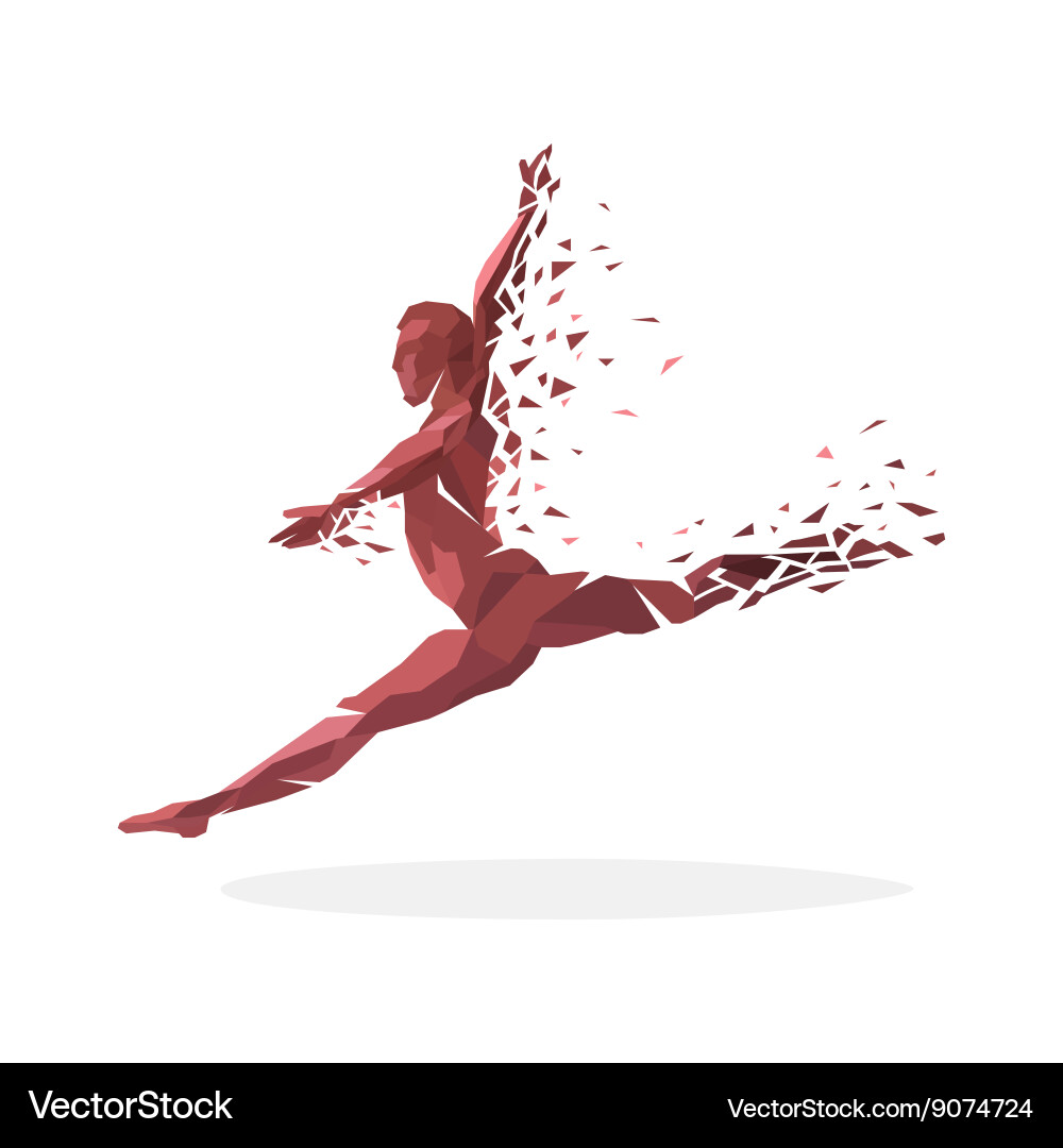 Dynamic Particle Runner Vector Image
