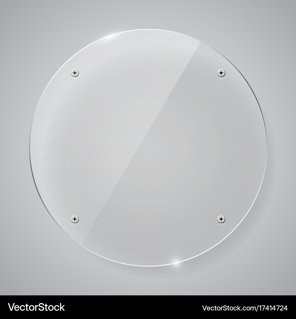 Empty transparent glass framework in form Vector Image