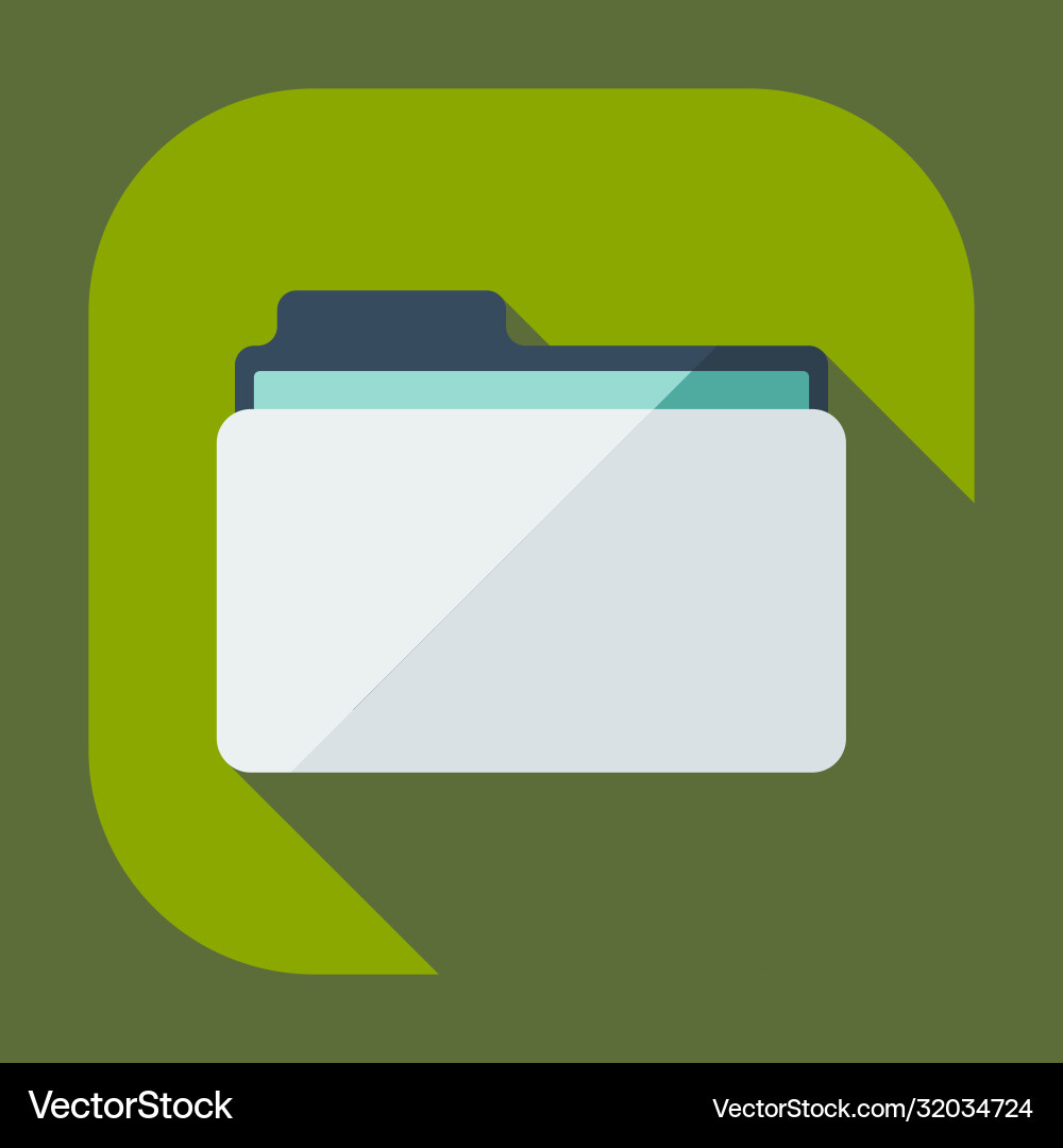 Flat modern design with shadow icons folder vector image