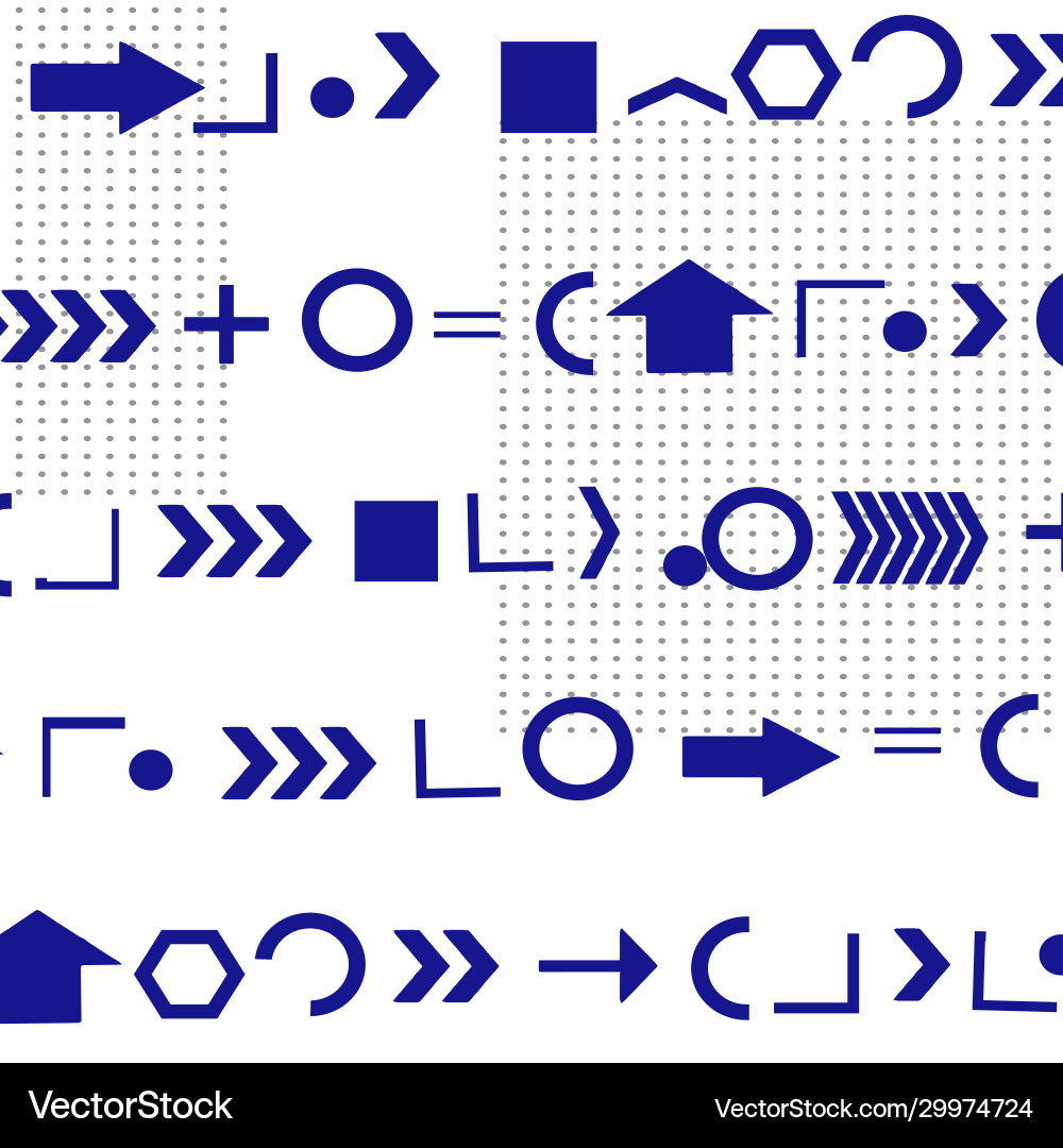 Geometric Shapes with Arithmetic Signs vector image