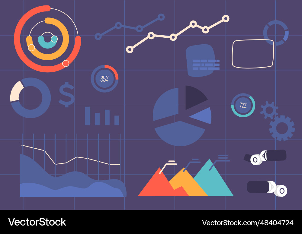 Infographic elements set includes visually Infographic elements set includes visually Vector Image