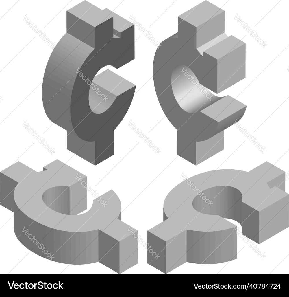 Isometric symbol template for creating logos Isometric symbol template for creating logos vector image