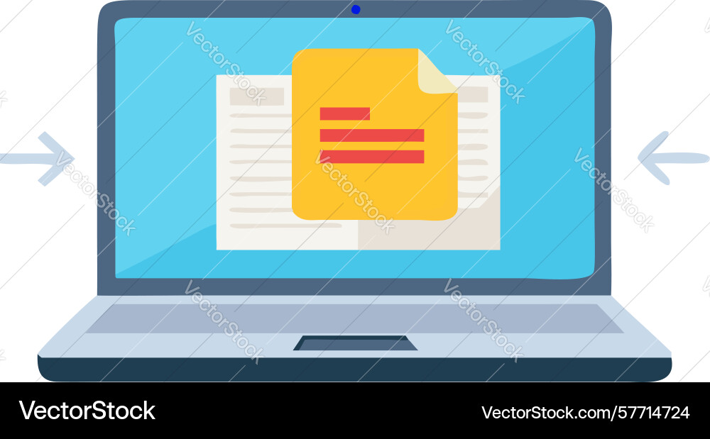 Laptop with data synchronization for seamless vector image