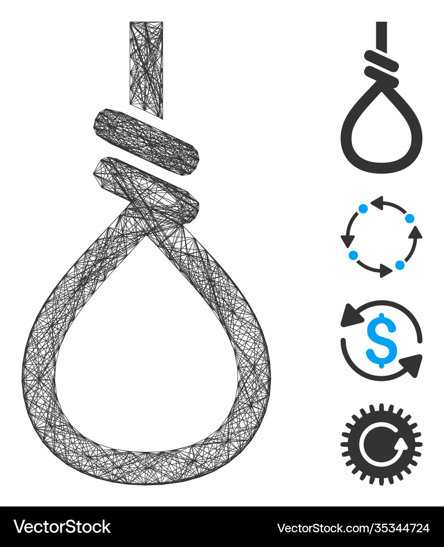 Linear loop knot mesh Vector Image