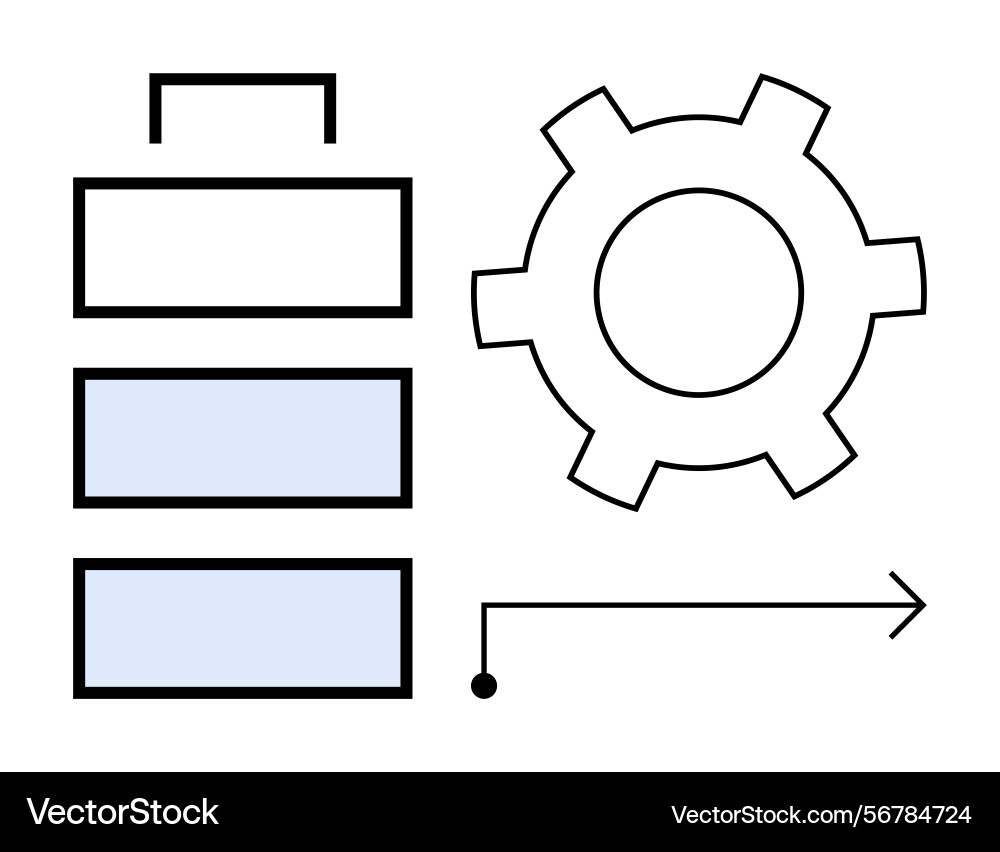 Process automation and optimization symbol Process automation and optimization symbol vector image