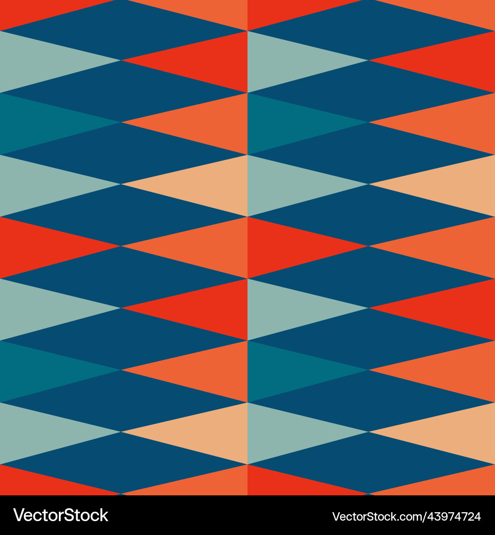 Retro Triangles Pattern vector image