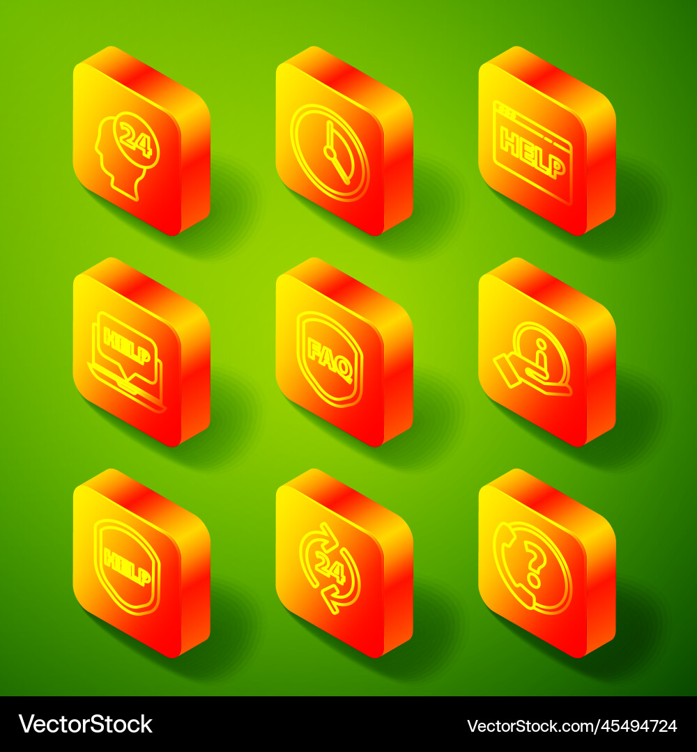 Set line support operator in touch time Set line support operator in touch time vector image