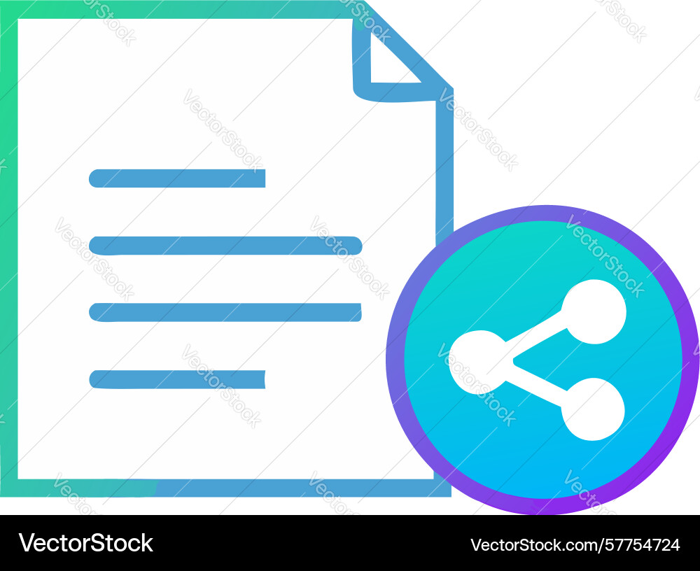 Share document icon digital file distribution vector image