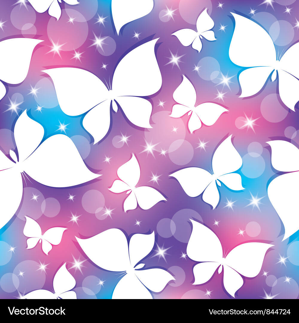 Sparkling Butterfly Pattern vector image
